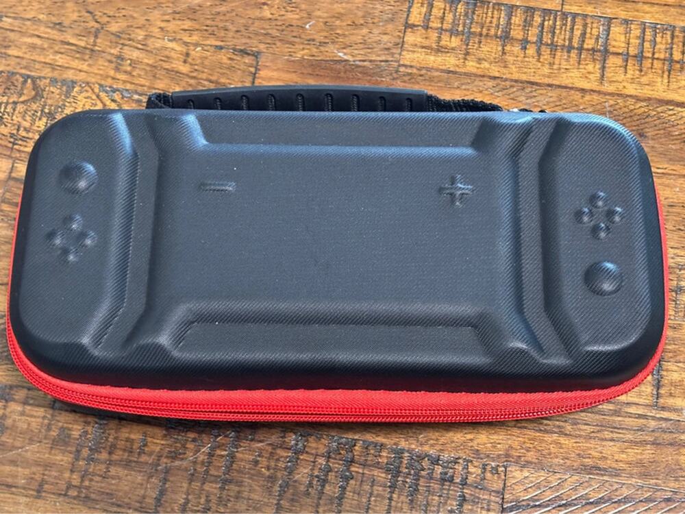 Nintendo Switch Case With Game Card Holder Heavy Duty Red Black 10”